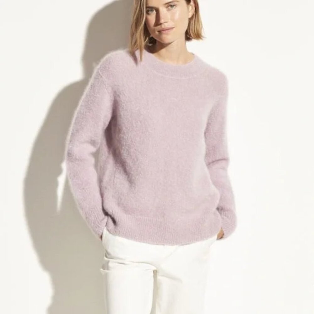 Vince Brushed Mohair Tunic in Lily Stone Lilac Purple Size XS